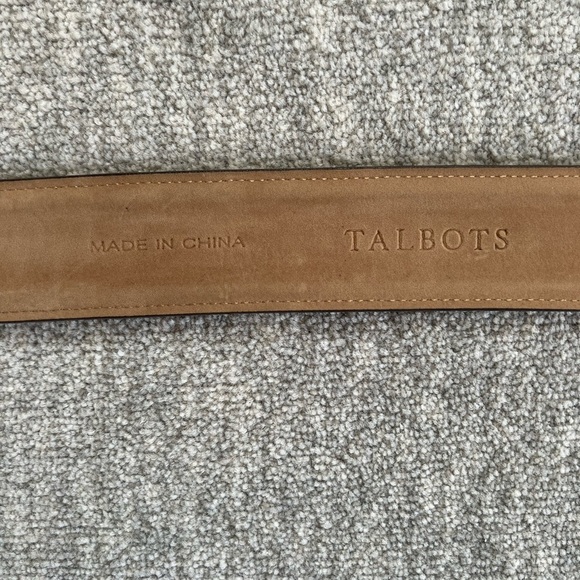 Talbots Dk Brown Genuine Leather Faux Alligator Belt - Picture 3 of 8